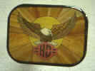 brown wood harley davidson buckle