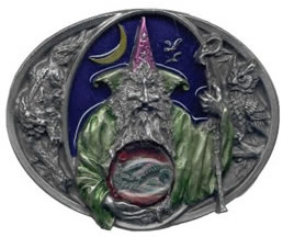 Wizard with Dragon in Crystal ball