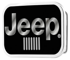 Jeep buckle with black background