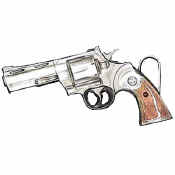 Brown Handled Pistol Buckle