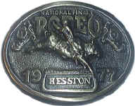 1977 Hesston belt buckle