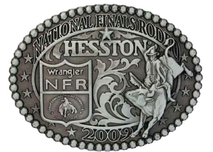 National Finals Rodeo Hesston 2014 NFR Youth Cowboy Buckle New Wrangler Small 