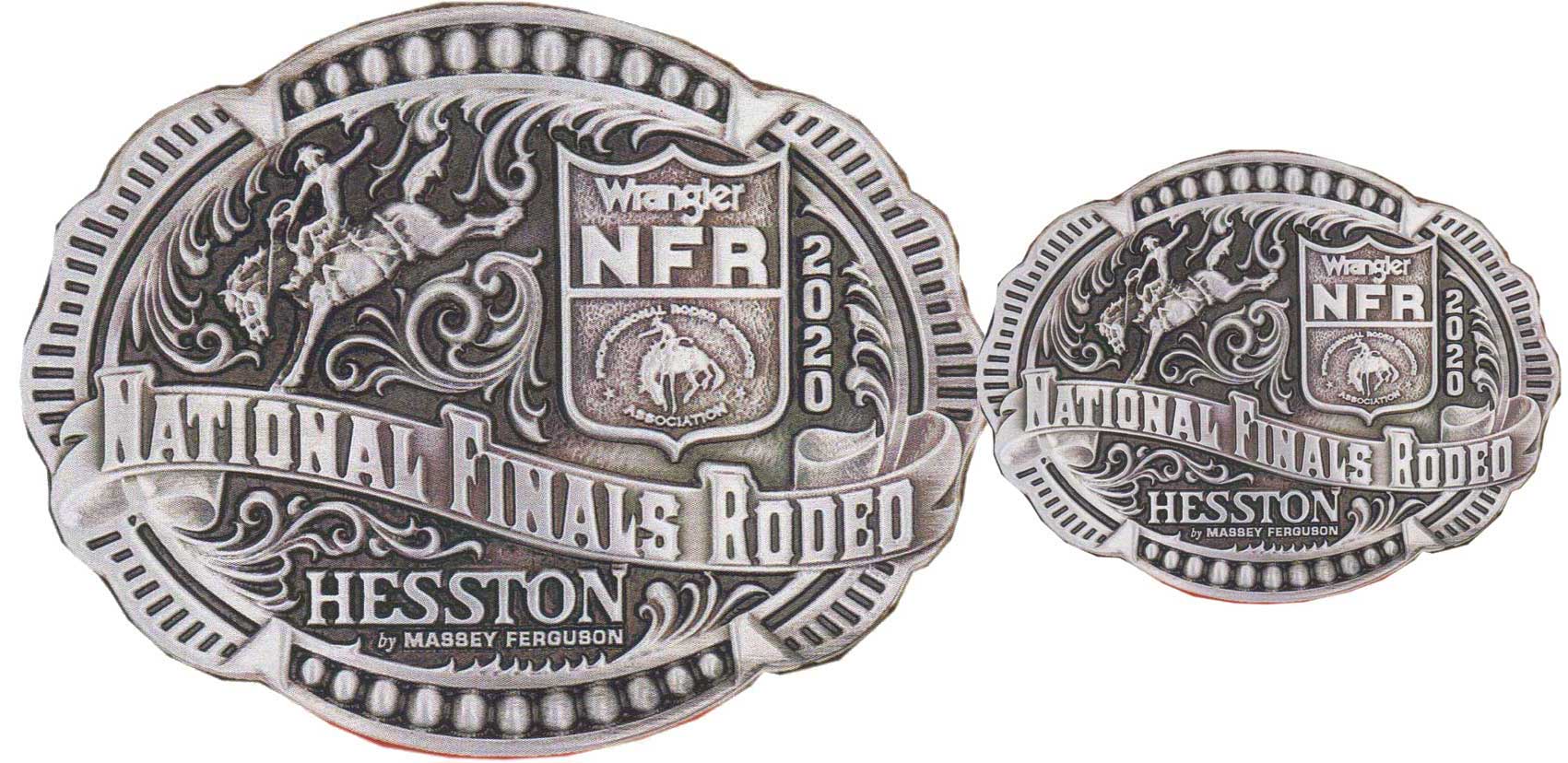 Cowboy Buckle New AGCO PCRA National Finals Rodeo Hesston 2006 NFR Youth Small