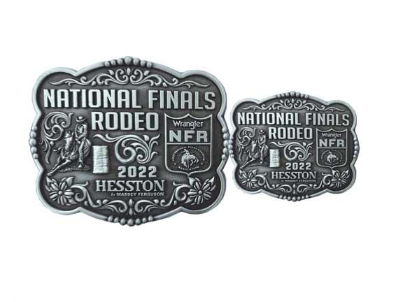 Cowboy Buckle New Wrangler National Finals Rodeo Hesston 2014 NFR Youth Small 