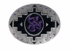 Purple Swirl Belt Buckle