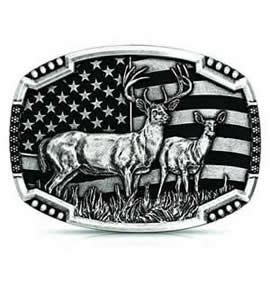 Patriotic American flag Elk Deer Norse Viking Deer Head Punk Rodeo Deer  Western Cowboy Belt Buckle Deer Belt Buckle for Men 