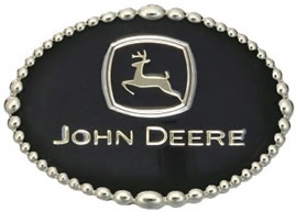 61174P John Deere Black Oval buckle