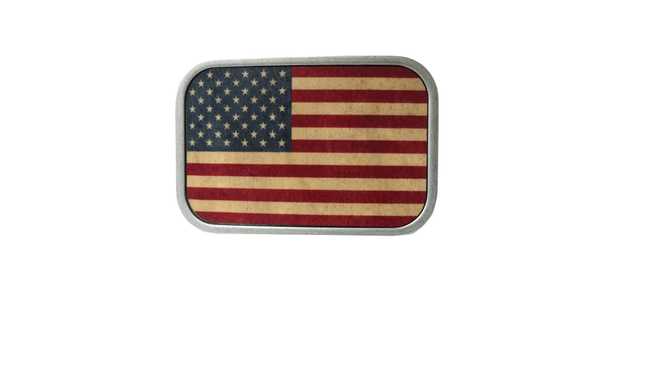Vintage | Accessories | Vintage Belt Buckle American Flag Stamped 323